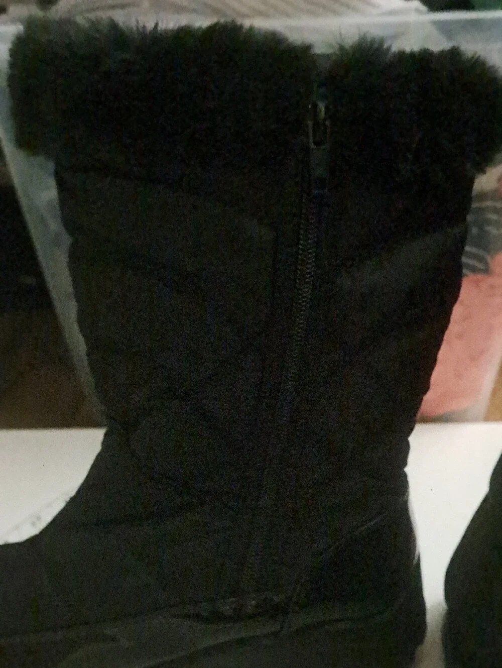 Macy's Black Quilted Faux-Fur Winter Boots